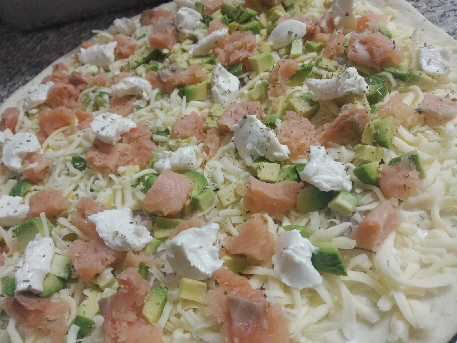 Pizza mit Lachs von Pizza Max